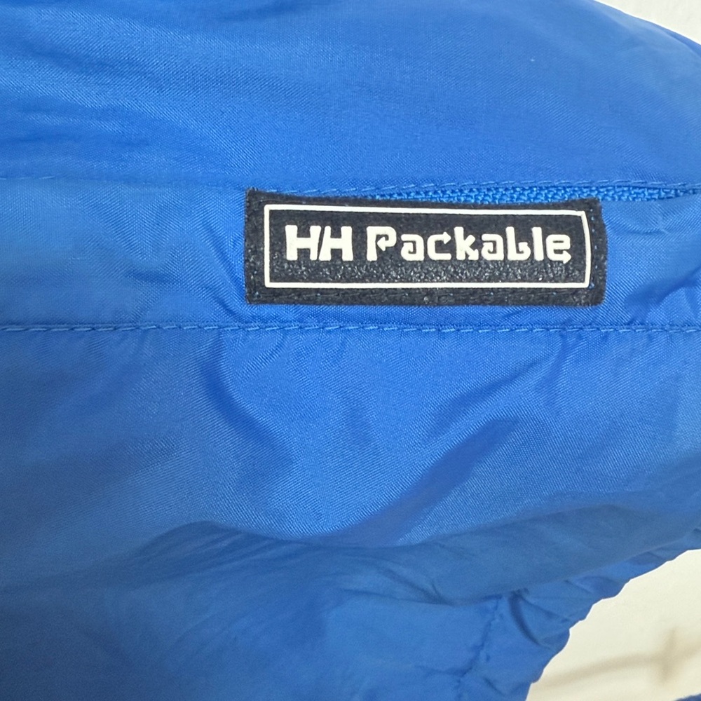 Helly Hansen Packable Blue Windbreaker Raincoat F… - image 4